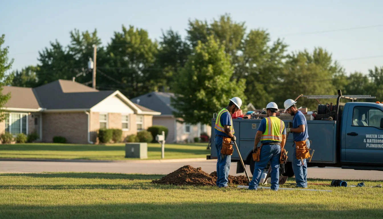 Residential water line and bathroom plumbing service in Snow Lake, AR
